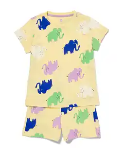 HEMA Kinder Shortama Katoen Olifant Geel (geel)