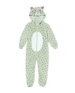 HEMA HEMA Kinder Onesie Kat Lichtgroen (lichtgroen) aanbieding