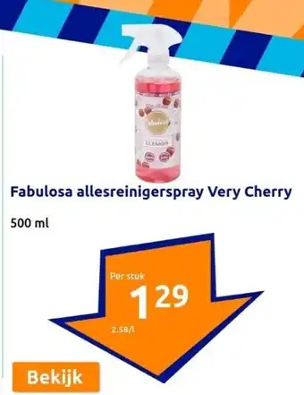 Action Fabulosa allesreinigerspray Very Cherry aanbieding