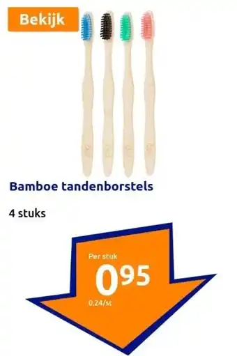 Action Bamboe tandenborstels aanbieding
