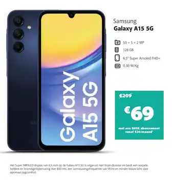 Base Samsung Galaxy A15 5G aanbieding