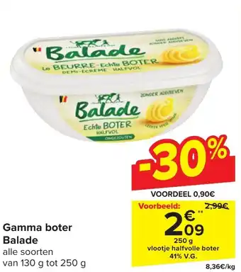 Carrefour Market Balade Gamma boter 250g aanbieding