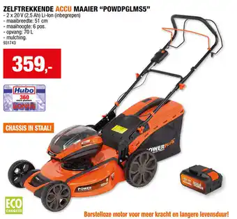 Hubo POWERPLUS ZELFTREKKENDE ACCU MAAIER POWDPGLMS5 aanbieding