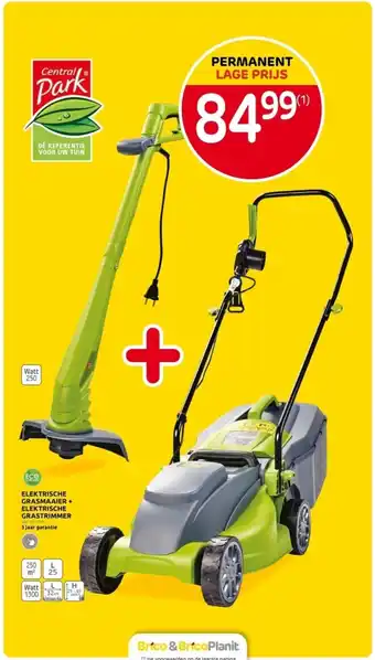 Brico ELEKTRISCHE GRASMAAIER + ELEKTRISCHE GRASTRIMMER aanbieding