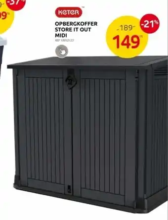 Brico keter OPBERGKOFFER STORE IT OUT MIDI aanbieding