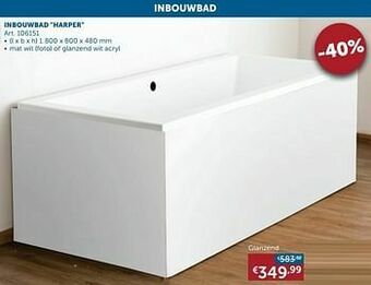 Zelfbouwmarkt Inbouwbad harper glanzend aanbieding