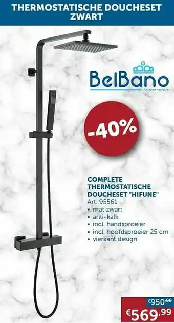 Zelfbouwmarkt Complete thermostatische doucheset hifune aanbieding