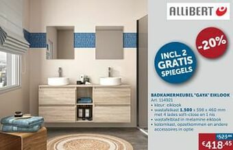Zelfbouwmarkt Badkamermeubel gaya eiklook aanbieding