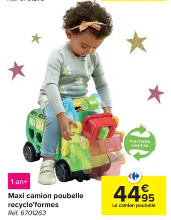 Carrefour Maxi camion poubelle recyclo'formes aanbieding