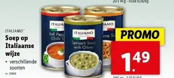 Lidl Soep op Italiaanse wijze aanbieding