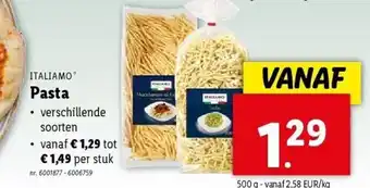 Lidl Pasta aanbieding