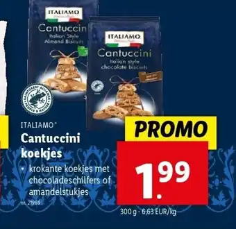 Lidl Cantuccini koekjes aanbieding