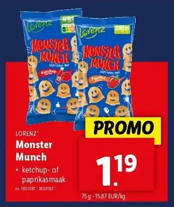 Lidl Monster Munch aanbieding