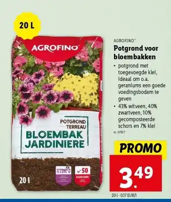 Lidl Potgrond voor bloembakken aanbieding