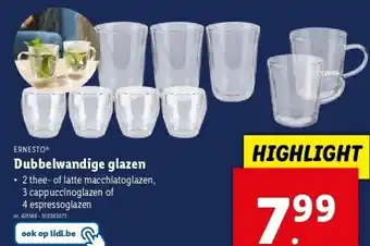 Lidl Dubbelwandige glazen aanbieding