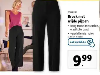 Lidl Broek met wijde pijpen aanbieding