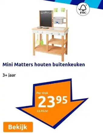 Action Mini Matters houten buitenkeuken aanbieding