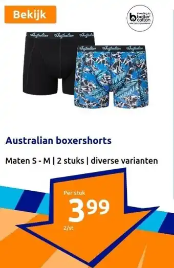 Action Australian boxershorts aanbieding