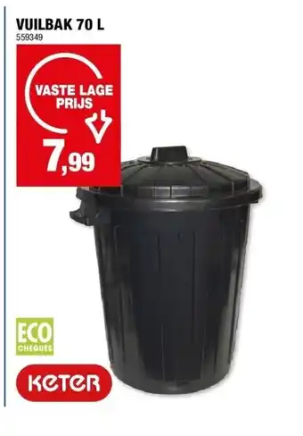 Hubo VUILBAK 70 L aanbieding