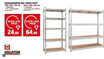 Hubo GEGALVANISEERD REK “HEAVY DUTY” aanbieding