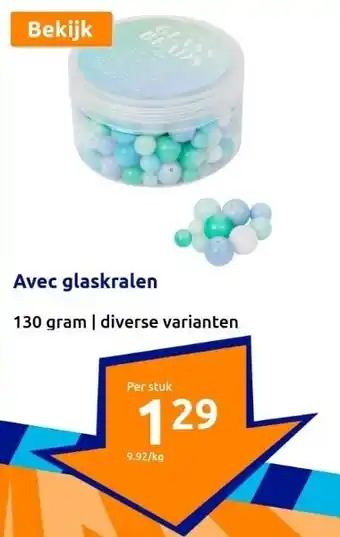 Action Avec glaskralen aanbieding