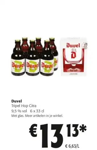 Colruyt Duvel Tripel Hop Citra 9,5 % vol 6 x 33 cl aanbieding