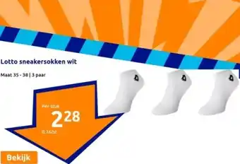 Action Lotto sneakersokken wit aanbieding