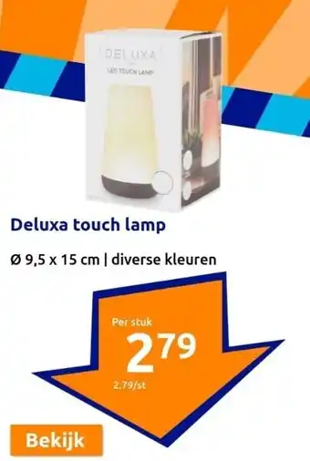 Action Deluxa touch lamp aanbieding