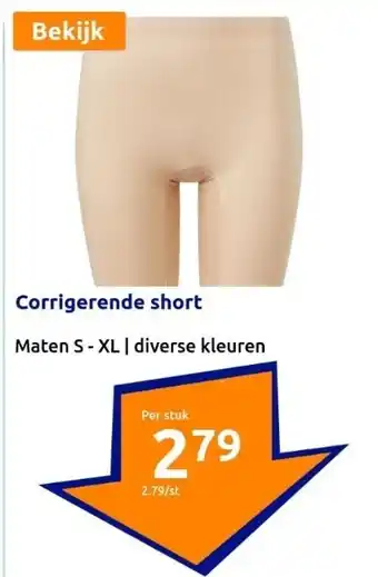 Action Corrigerende short aanbieding