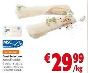 Colruyt Boni Selection zeewolfhaasjes aanbieding