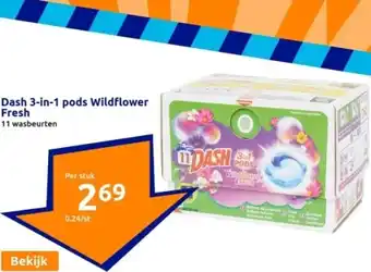 Action Dash 3-in-1 pods Wildflower Fresh aanbieding