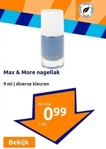 Action Max & More nagellak aanbieding