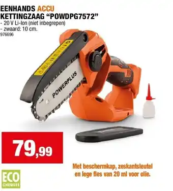 Hubo EENHANDS ACCU KETTINGZAAG “POWDPG7572” aanbieding