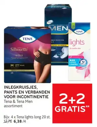 Alvo INLEGKRUISJES, PANTS EN VERBANDEN VOOR INCONTINENTIE Tena & Tena Men aanbieding