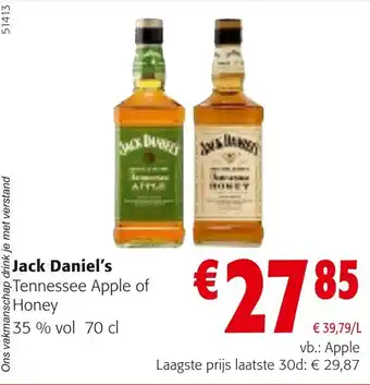 Colruyt Jack Daniel's Tennessee Apple of Honey 35% vol 70 cl aanbieding