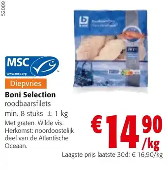 Colruyt Boni Selection Roodbaarsfilets aanbieding