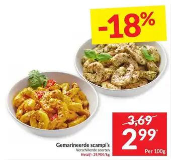 Intermarché Gemarineerde scampi's 100g aanbieding