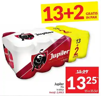 Intermarché Jupiler Pils In blikje 15 x 35,5cl aanbieding