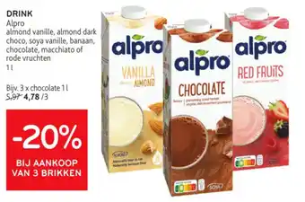 Alvo DRINK Alpro aanbieding