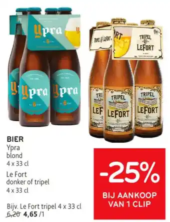 Alvo BIER Ypra blond 4 x 33 cl Le Fort donker of tripel 4 x 33cl aanbieding