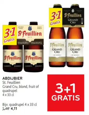 Alvo ABDIJBIER St. Feuillien Grand Cru, blond, fruit of quadrupel 4 x 33cl aanbieding