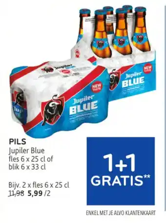 Alvo PILS Jupiler Blue fles 6 x 25 cl of blik 6 x 33 cl aanbieding