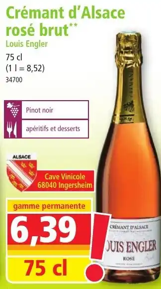 Norma Crémant d'Alsace rosé brut Louis Engler 75 cl aanbieding