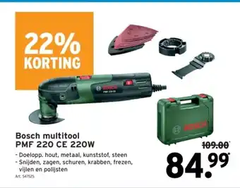 GAMMA Bosch multitool PMF 220 CE 220W aanbieding