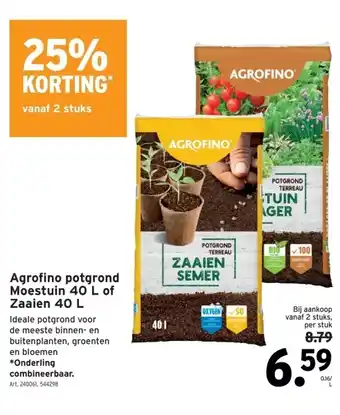 GAMMA Agrofino potgrond Moestuin 40 L of Zaaien 40 L aanbieding