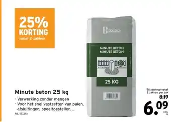 GAMMA Minute beton 25 kg aanbieding