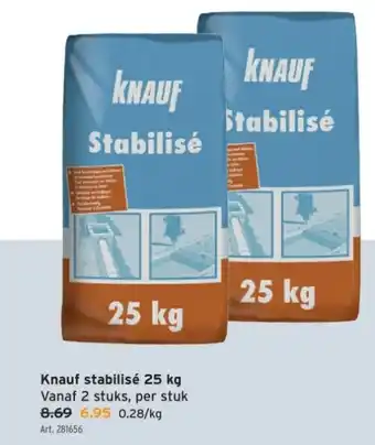 GAMMA Knauf stabilisé 25 kg aanbieding