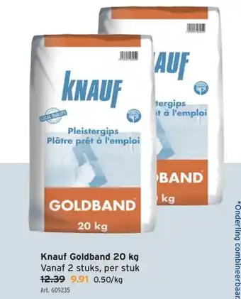 GAMMA Knauf Goldband 20 kg aanbieding