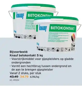 GAMMA Knauf betokontakt 5 kg aanbieding