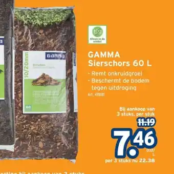 GAMMA GAMMA Sierschors 60 L aanbieding